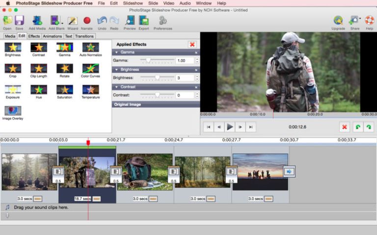 nch photostage slideshow free software