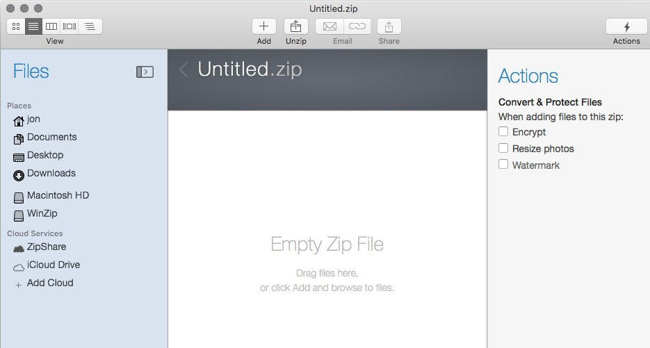 how to install winzip on mac